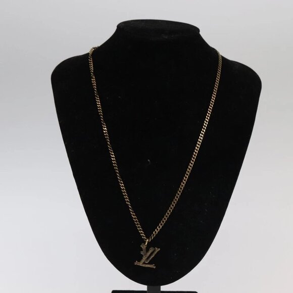 LOUIS VUITTON LV Wood Necklace metal Dark Silver MP2818 LV Auth 95075 - Picture 9 of 16